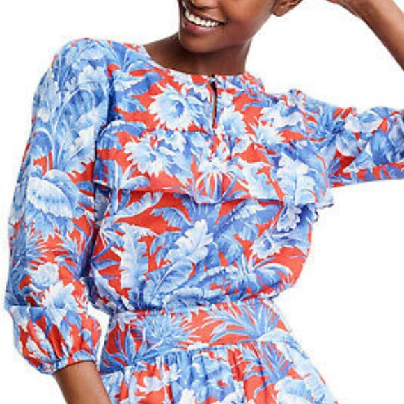 J. Crew Ruffle Top Ratti Rio - Picture 2 of 7
